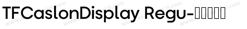TFCaslonDisplay Regu字体转换